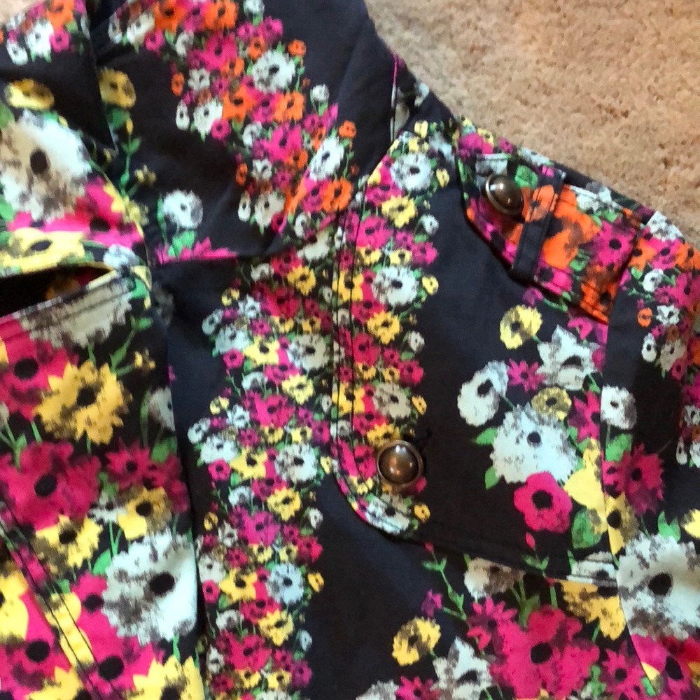 Tulle Anthropologie Floral jacket sz s - Picture 2 of 3